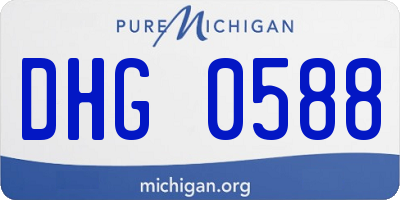 MI license plate DHG0588