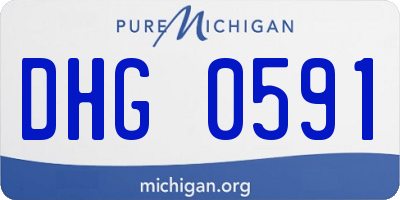 MI license plate DHG0591