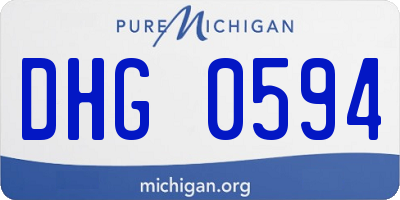 MI license plate DHG0594
