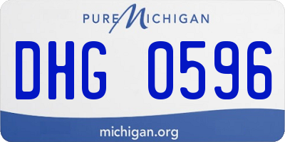 MI license plate DHG0596