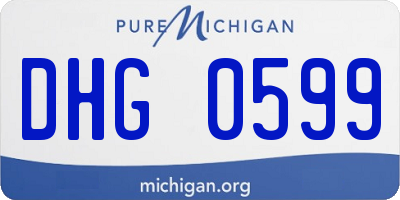 MI license plate DHG0599