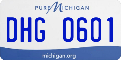 MI license plate DHG0601