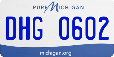 MI license plate DHG0602