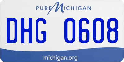 MI license plate DHG0608