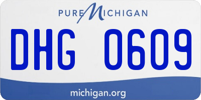 MI license plate DHG0609