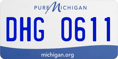MI license plate DHG0611
