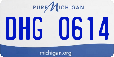 MI license plate DHG0614