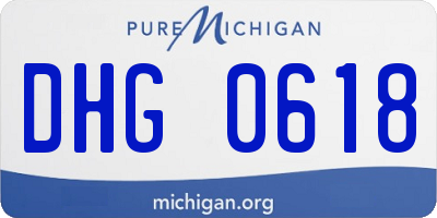 MI license plate DHG0618