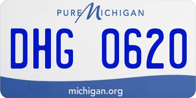 MI license plate DHG0620