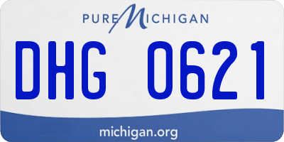 MI license plate DHG0621
