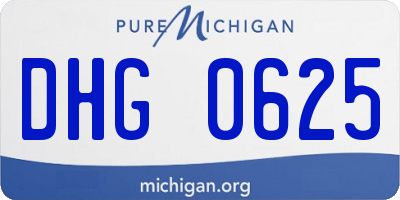 MI license plate DHG0625
