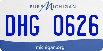 MI license plate DHG0626