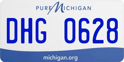 MI license plate DHG0628