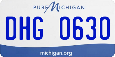 MI license plate DHG0630