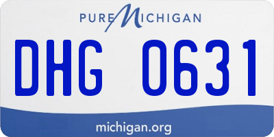 MI license plate DHG0631