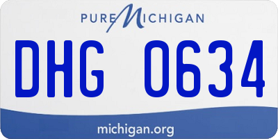 MI license plate DHG0634