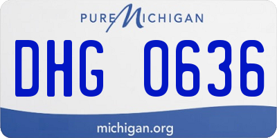 MI license plate DHG0636