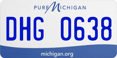 MI license plate DHG0638
