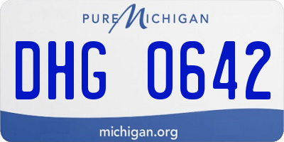 MI license plate DHG0642