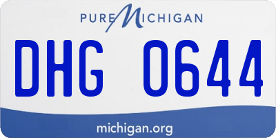 MI license plate DHG0644