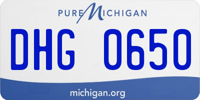 MI license plate DHG0650