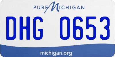 MI license plate DHG0653