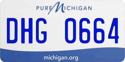 MI license plate DHG0664
