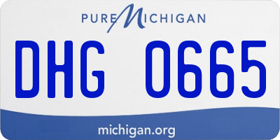 MI license plate DHG0665