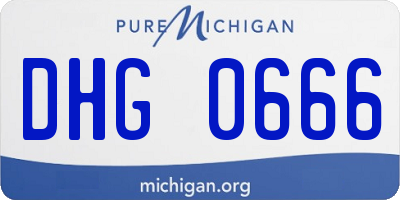 MI license plate DHG0666