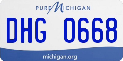 MI license plate DHG0668