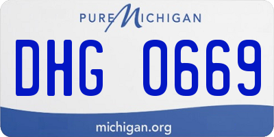 MI license plate DHG0669