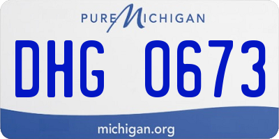 MI license plate DHG0673
