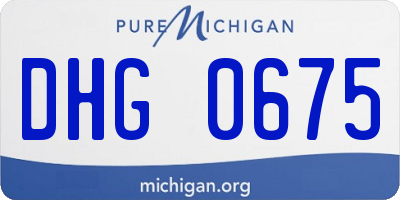 MI license plate DHG0675