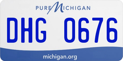 MI license plate DHG0676