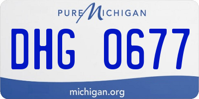 MI license plate DHG0677