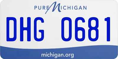 MI license plate DHG0681