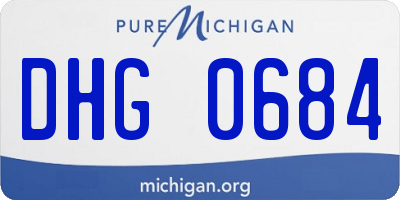 MI license plate DHG0684