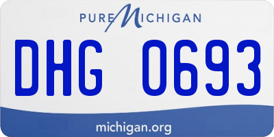 MI license plate DHG0693