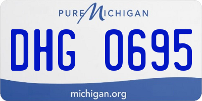 MI license plate DHG0695