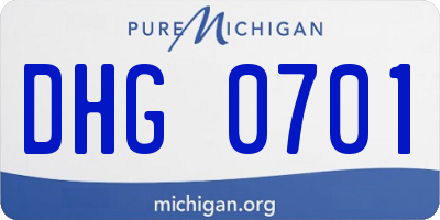 MI license plate DHG0701