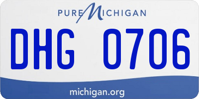 MI license plate DHG0706