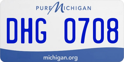 MI license plate DHG0708