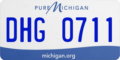 MI license plate DHG0711