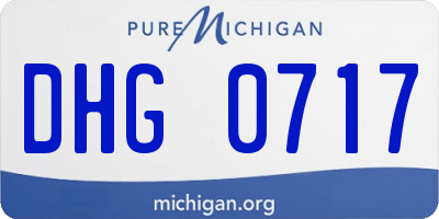 MI license plate DHG0717