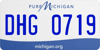 MI license plate DHG0719