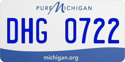 MI license plate DHG0722