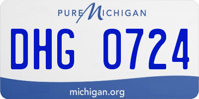 MI license plate DHG0724