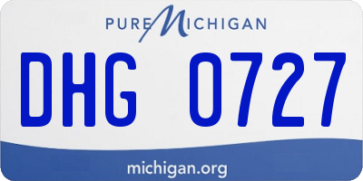 MI license plate DHG0727