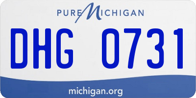 MI license plate DHG0731
