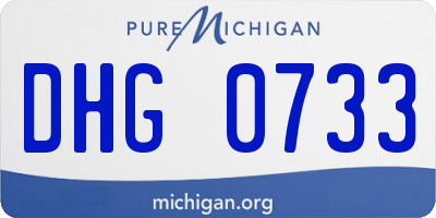 MI license plate DHG0733
